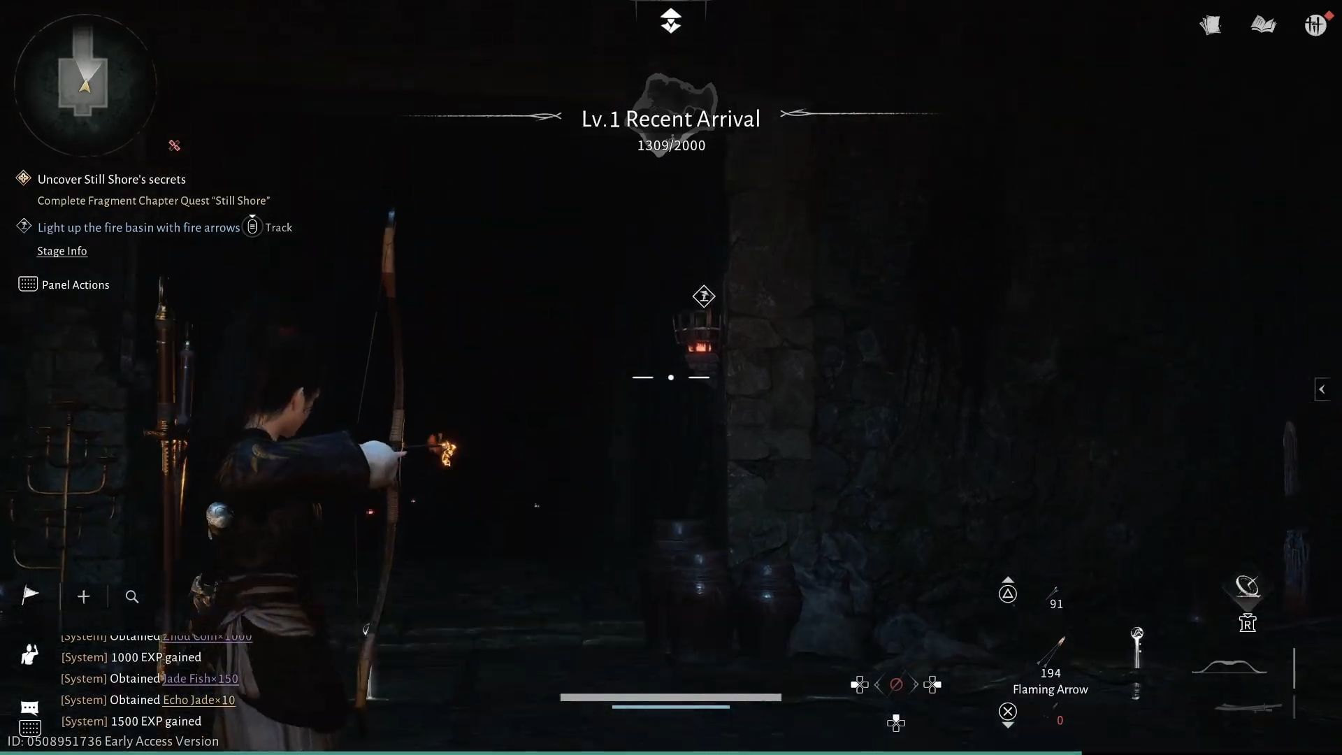 Light up the torches with a bow (Image via NetEase Games)