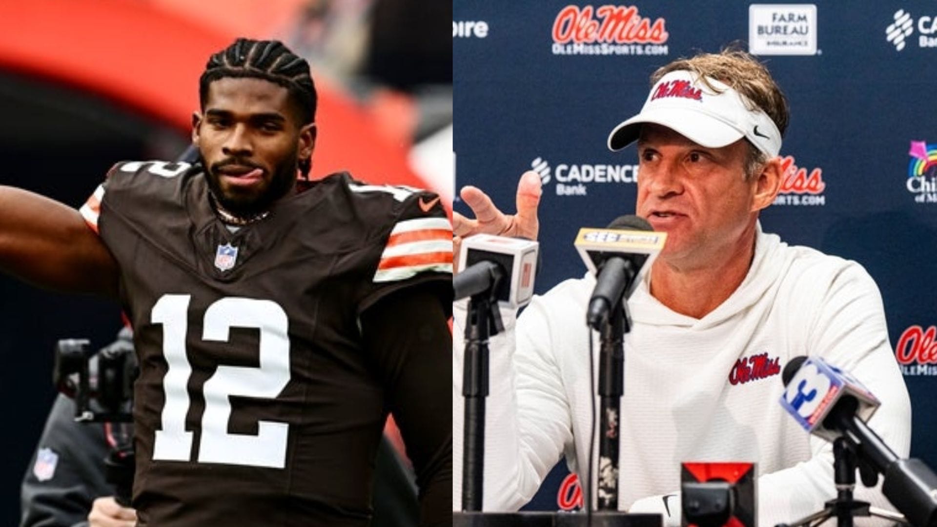 Shedeur Sanders and Lane Kiffin (Source: Imagn)