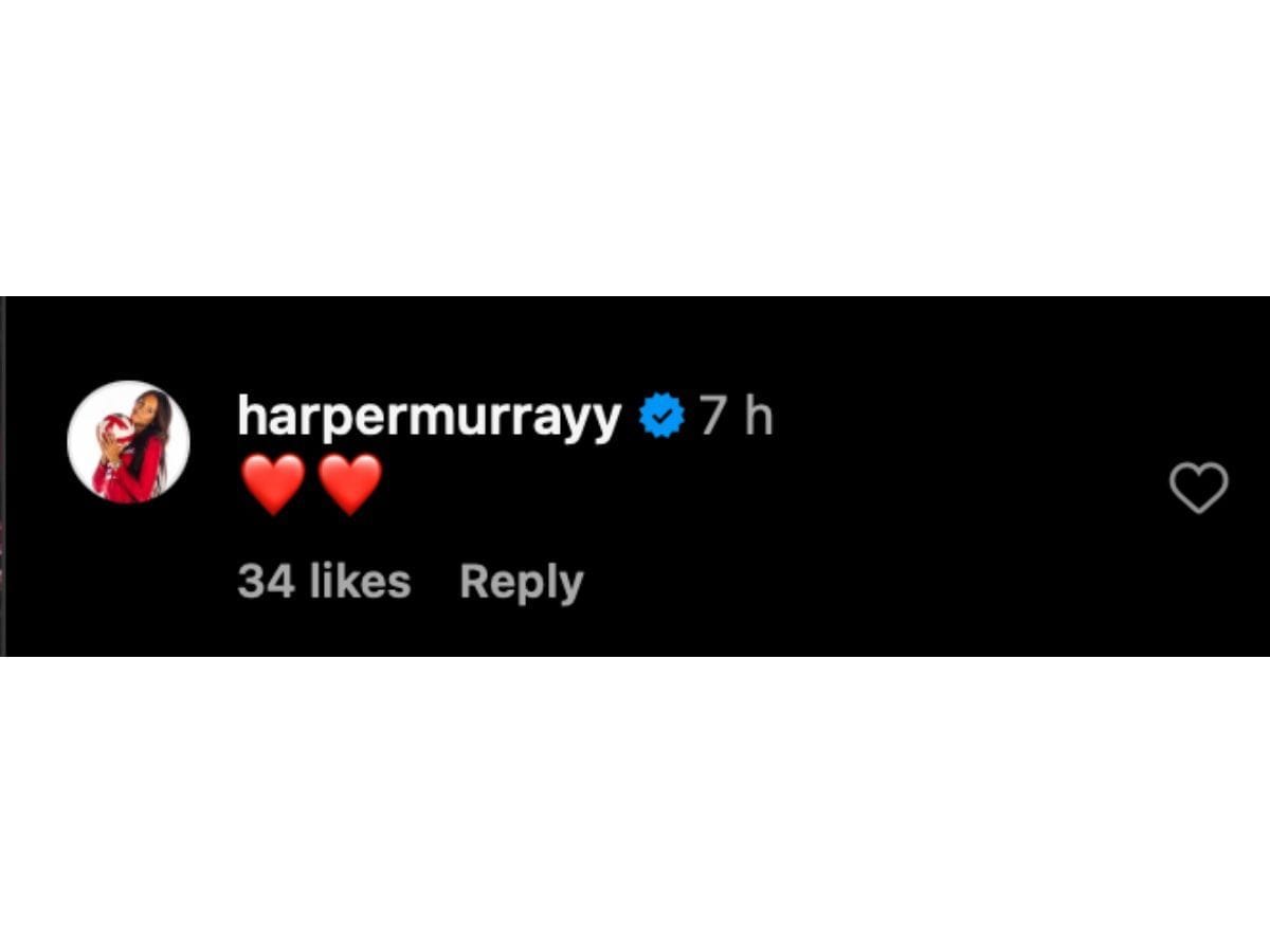 Murray&#039;s comment on Instagram