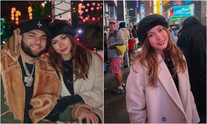 “Thanks for keeping me warm”: Cam Skattebo’s GF Chloe Rodriguez drops PDA snaps with Giants RB while enjoying Christmas vibes