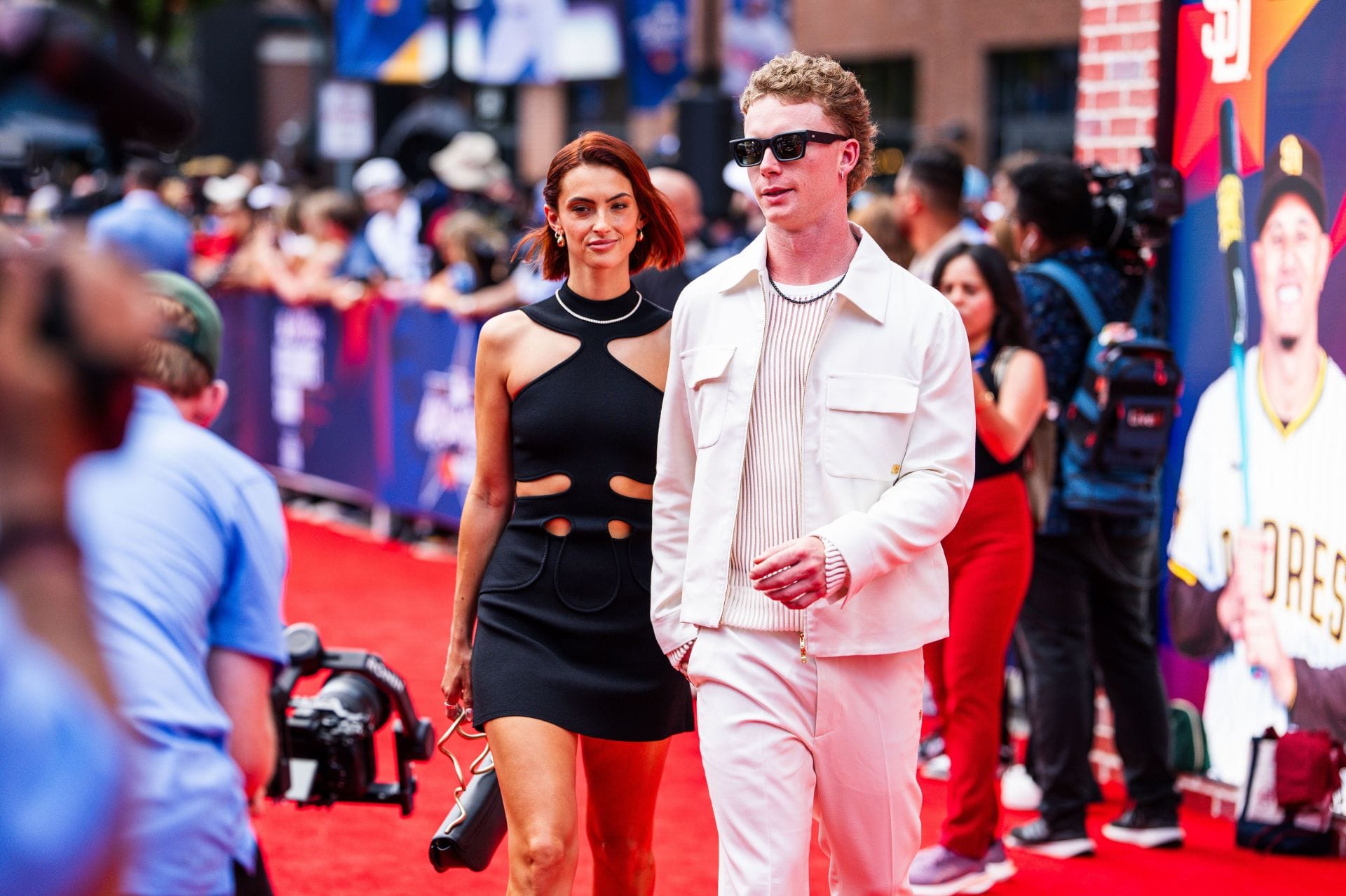 Pete Crow-Armstrong's girlfriend Hailey Lavelle soaks up the sun poolside  in printed bikini