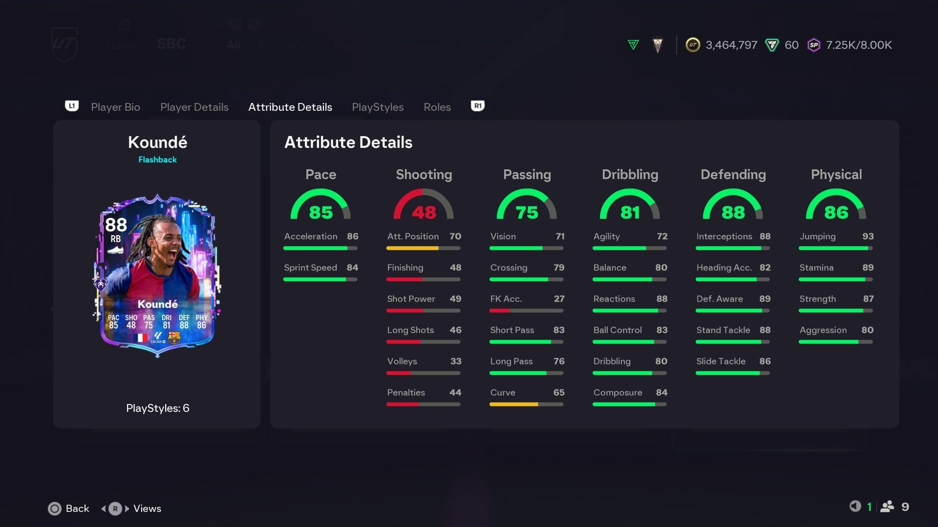 The stats (Image via EA Sports)