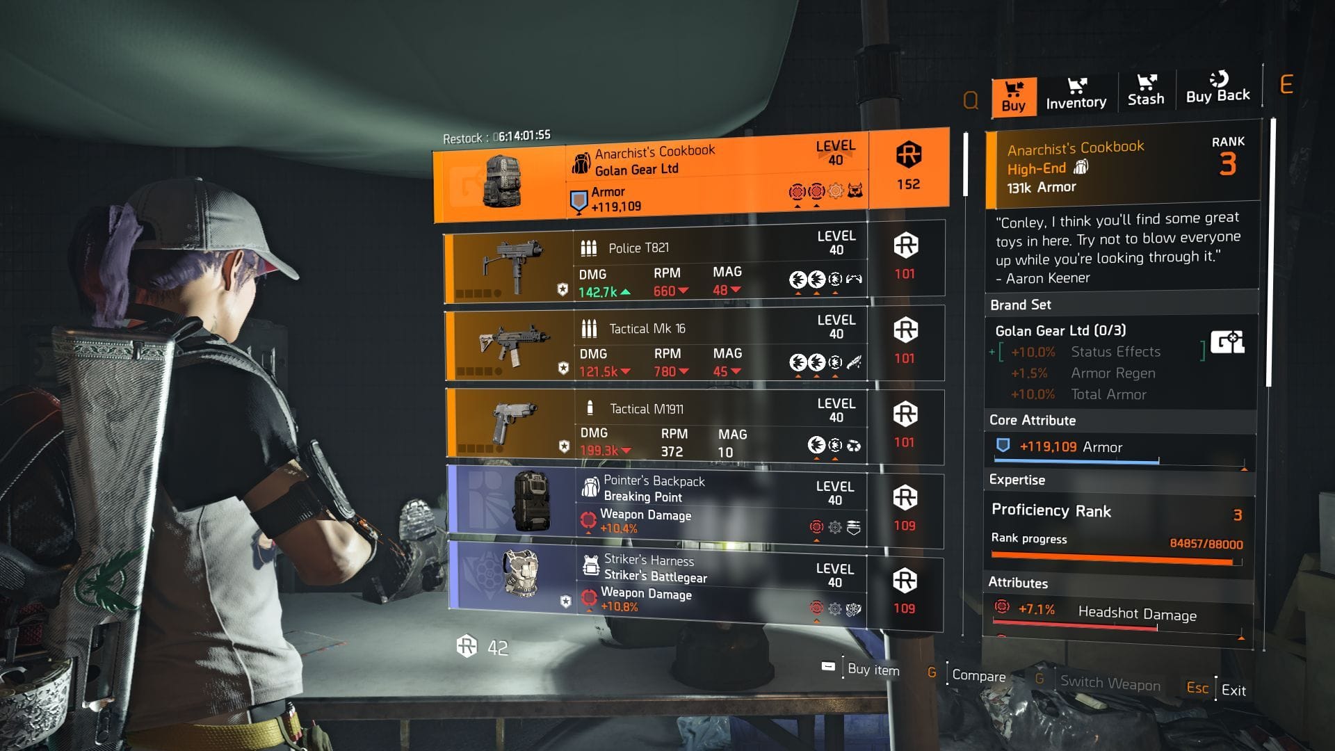 The Division 2 vendor found at DZ South (Image via SK Gaming || Ubisoft)