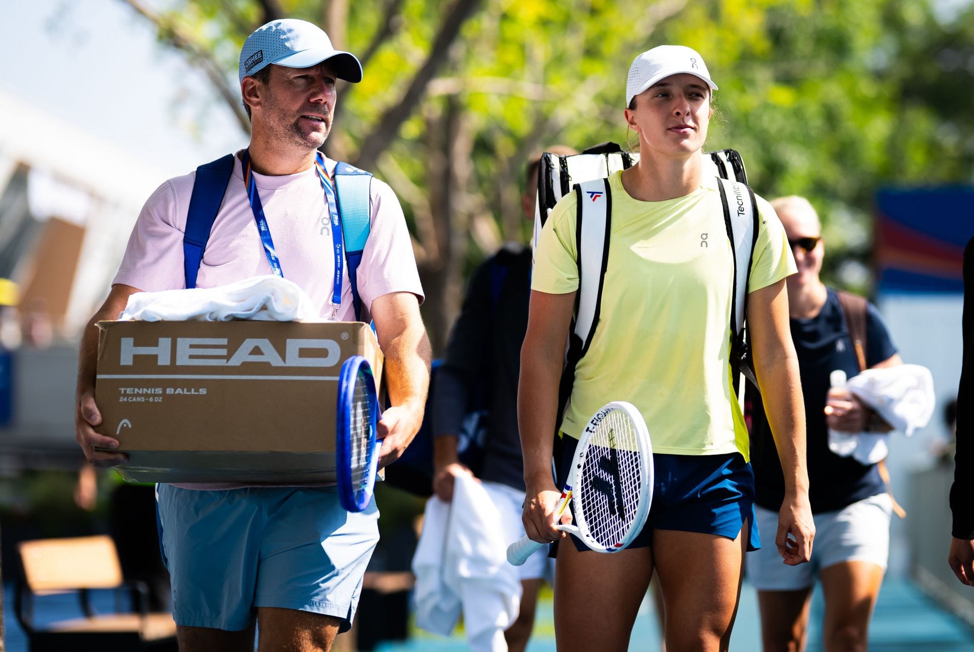 Wim Fissette and Iga Swiatek at the China Open 2025. (Photo: Getty)