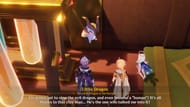 Interact with the Little Dragon during this sequence to unlock a hidden interaction and a good ending (Image via HoYoverse)