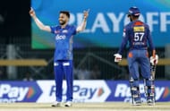 Akash Madhwal (à gauche) a été libéré par RR avant la vente aux enchères IPL 2026. (P/C : Getty)