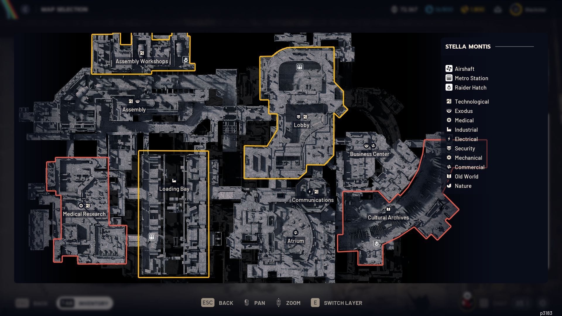 Stella Montis map has a lot of high-tier loot areas (Image via Sportskeeda Gaming | Embark Studios)