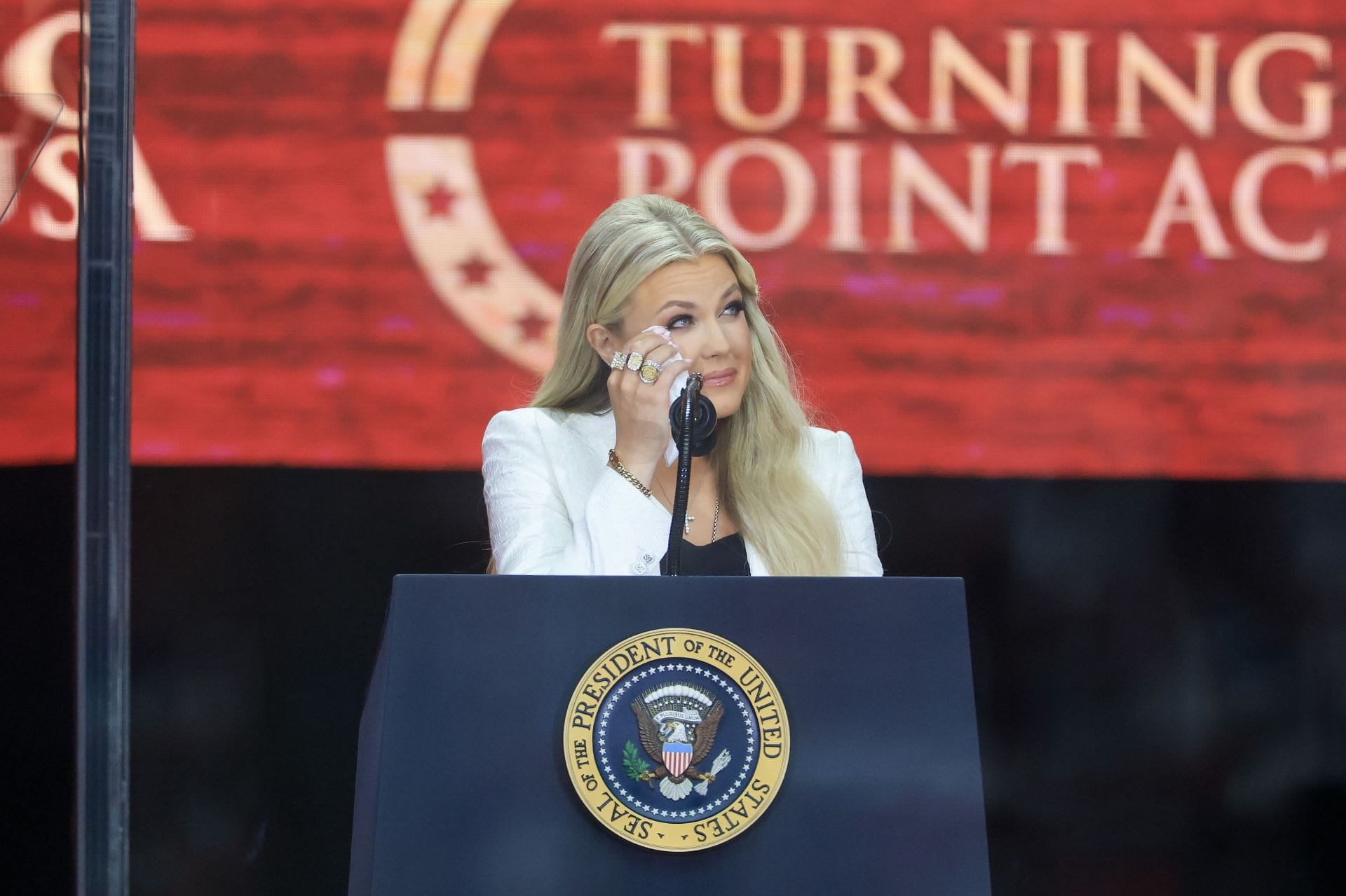 Memorial Service Held For Slain Conservative Activist Charlie Kirk At State Farm Stadium - Source: Getty