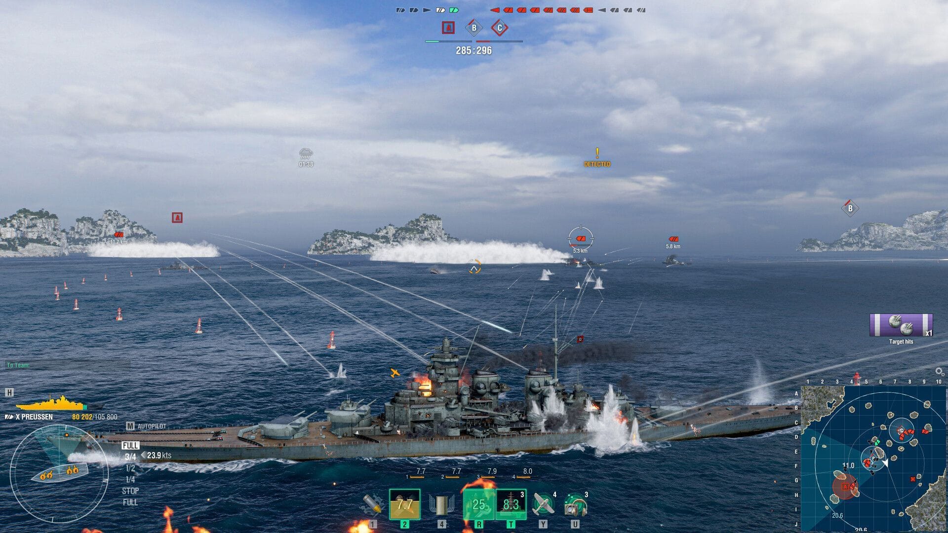 WoWS má křivku učení (obrázek přes Wargaming Group)