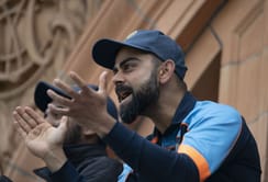 Virat Kohli claps as Quinton de Kock smashes Harshit Rana for six to complete century in IND vs SA 2025 3rd ODI [Watch]