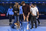 Laila Hasanovic and Jannik Sinner with his team at the Nitto ATP Finals 2025 - Source: Getty