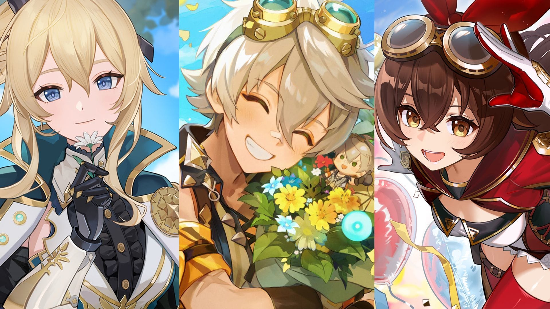 Jean, Bennett, Amber (Image via Sportskeeda Gaming/ HoYoverse)