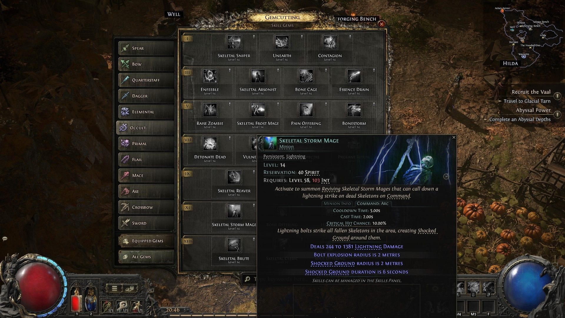 The Skeletal Storm Mage can deal a lot of damage (Image via GGG)