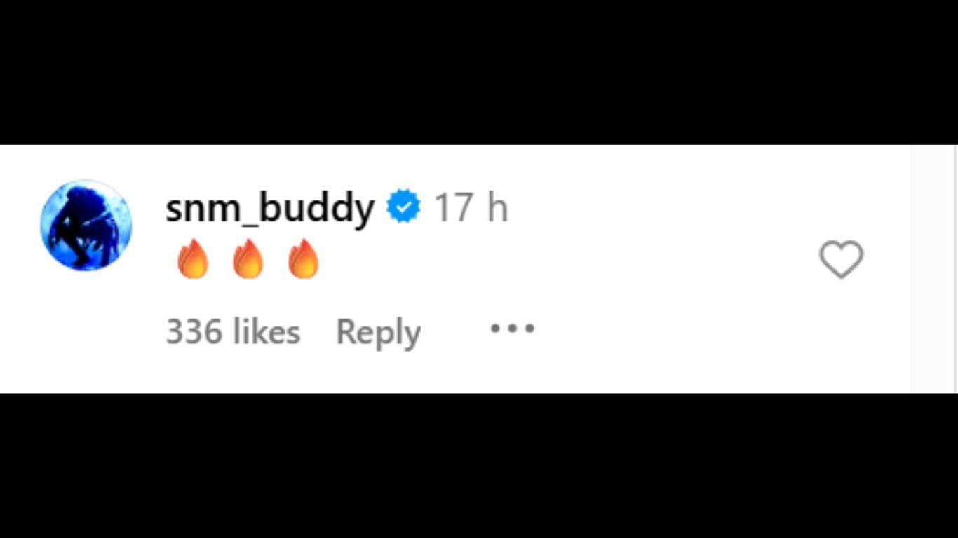 Buddy Matthews&#039; comment [Screengrab via @rhearipley_wwe on Instagram]