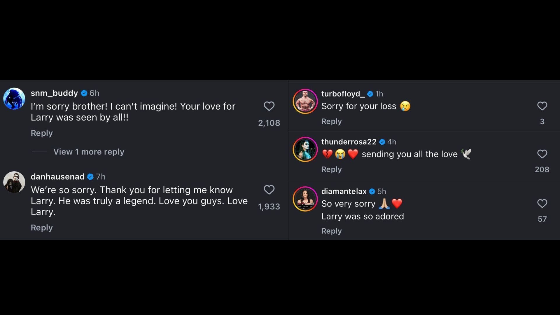 AEW stars posted heartfelt messages under Punk&#039;s post [Image credit: Punk&#039;s Instagram post]