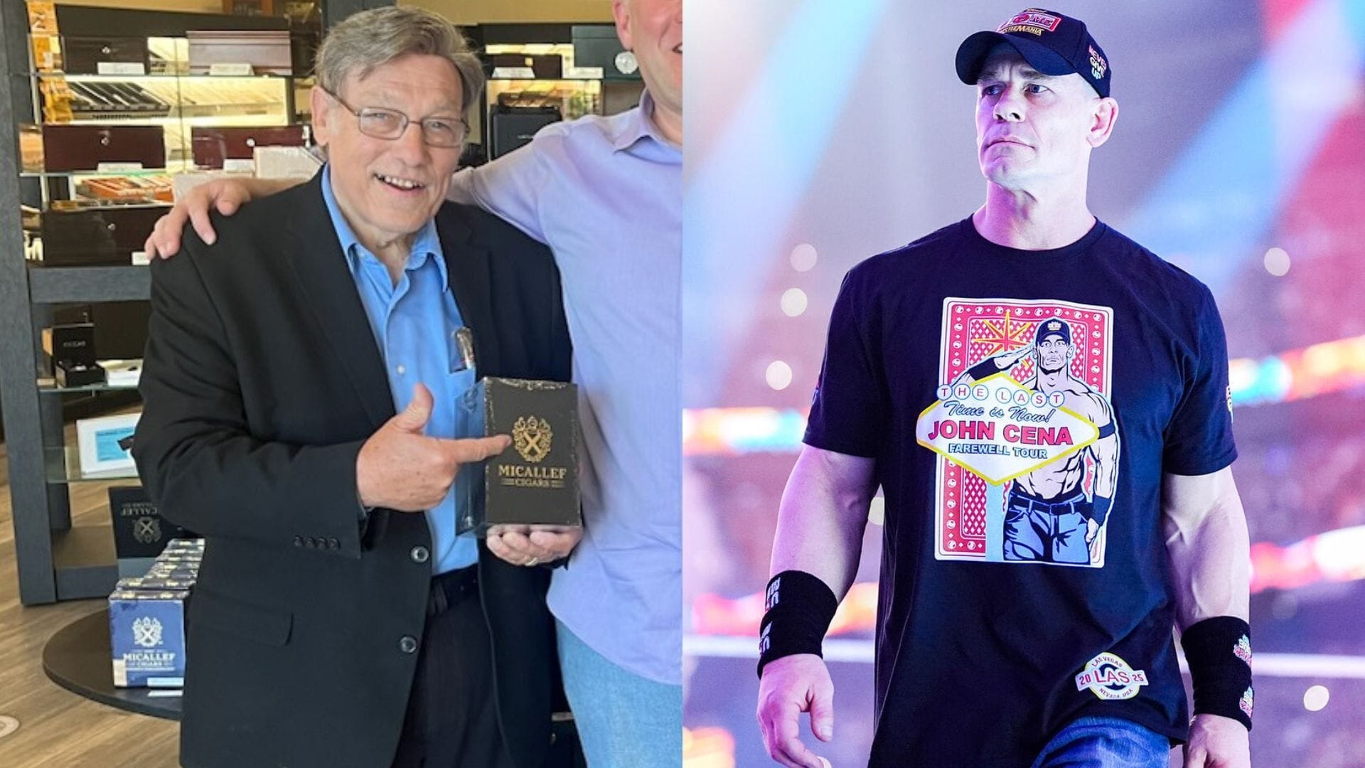Cena will be retiring next weekend. [Image credits: John Cena Sr. on X/ WWE.com]
