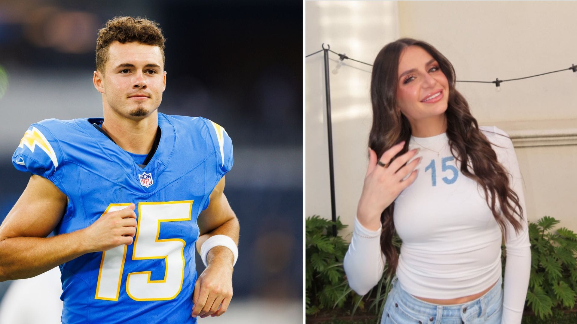 Ladd McConkey&rsquo;s wife Sydney shared a gameday recap. (Credit:  Ric Tapia/Getty Images/@sydney.mcconkey)