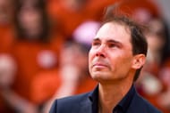 Rafael Nadal during the tribute ceremony in his honor at the 2025 French Open (Source: Getty)