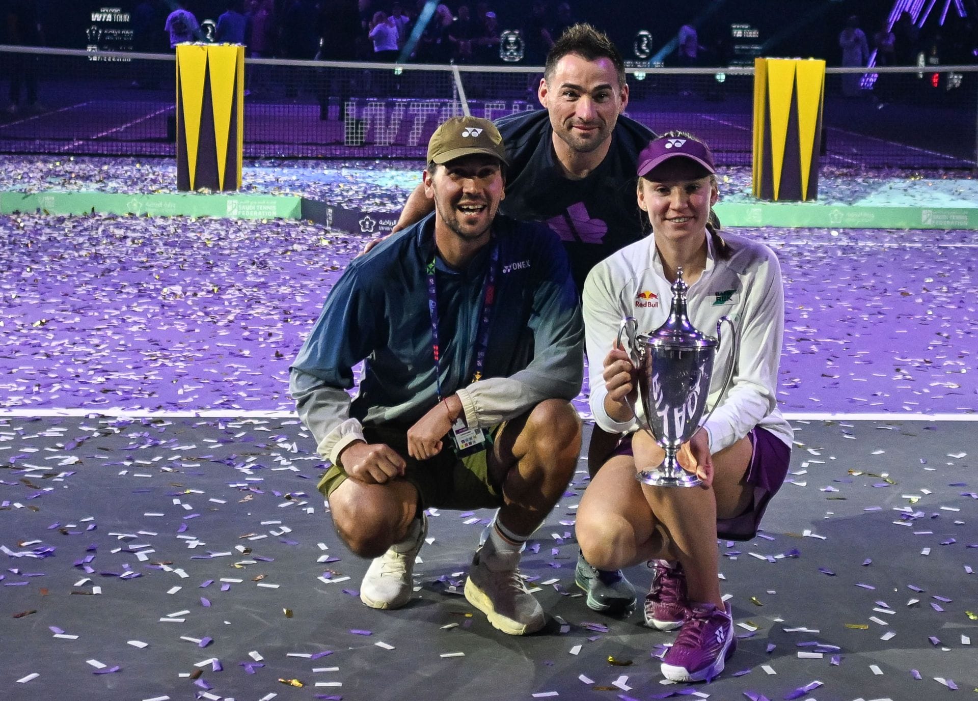 Elena Rybakina and Stefano Vukov at the WTA Finals. (Source: Getty)