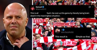 “Uncertain and nervy”, “Sell him in January” - Fans slam 26-year-old Liverpool star after being held to late 3-3 draw vs Leeds