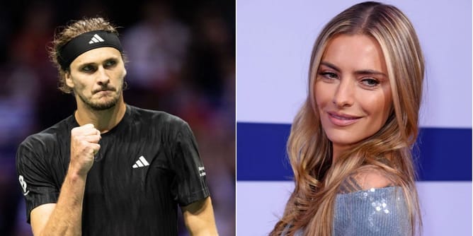 Alexander Zverev's girlfriend Sophia gushes over German adorably playing with their dog Mishka