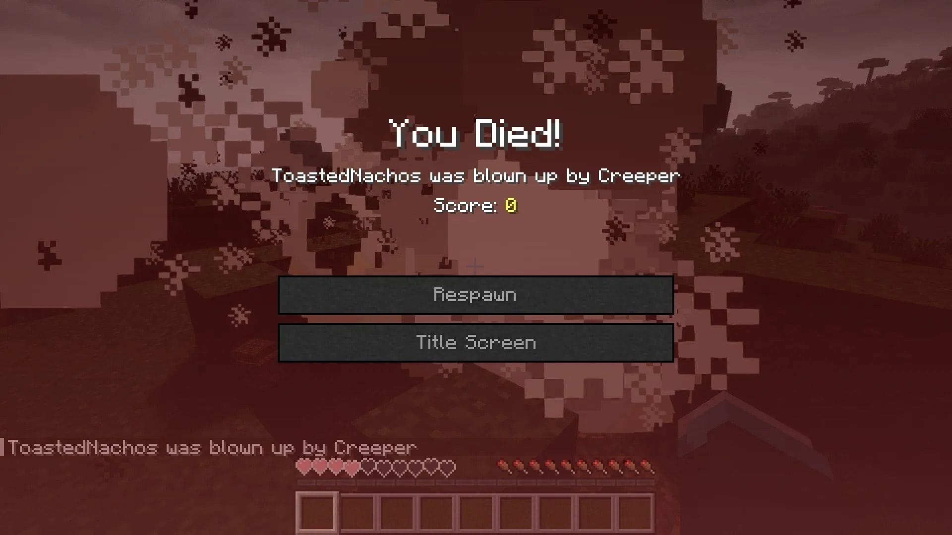 Players should be able to manage the damage area of the creeper blast (Image via Mojang Studios)