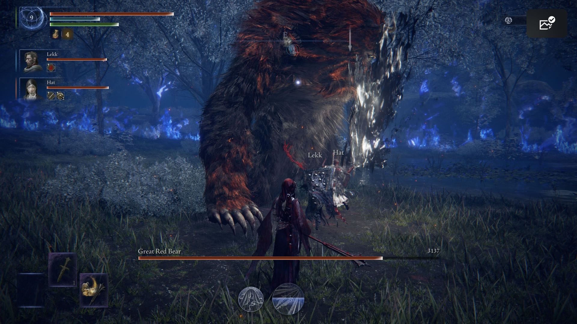 Observe where the bear&#039;s attack will land and dodge accordingly (Image via FromSoftware)