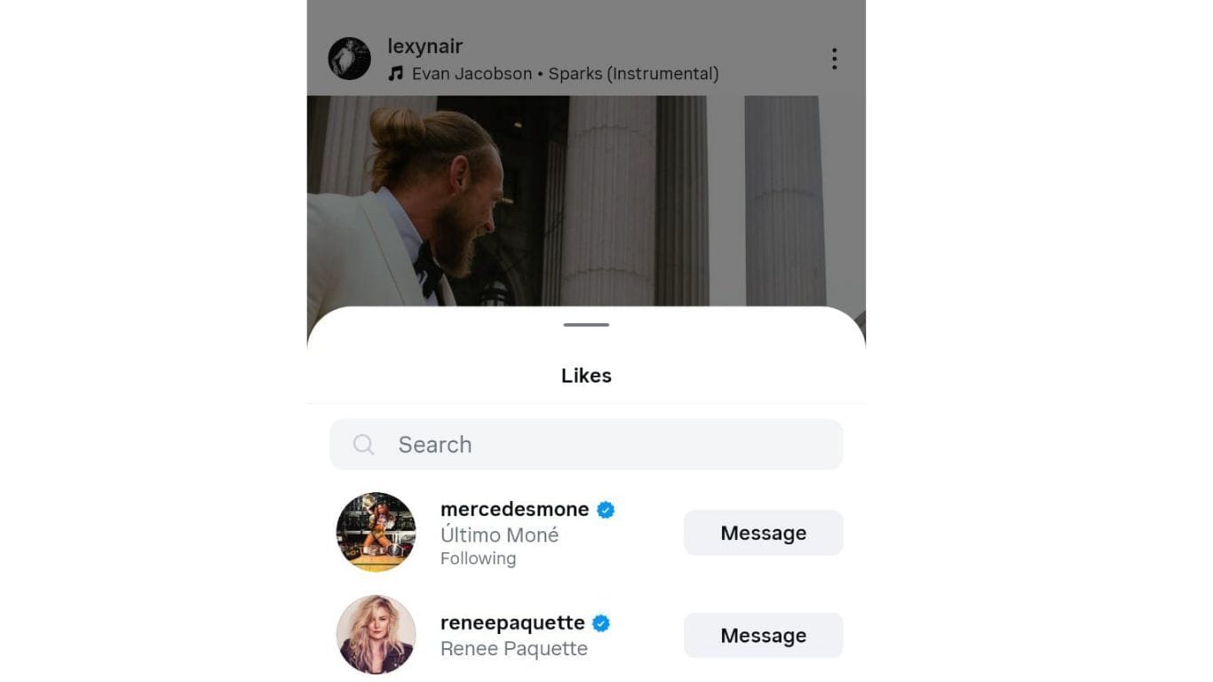 Mone and Paquette liked the post [Screengrab from Instagram]