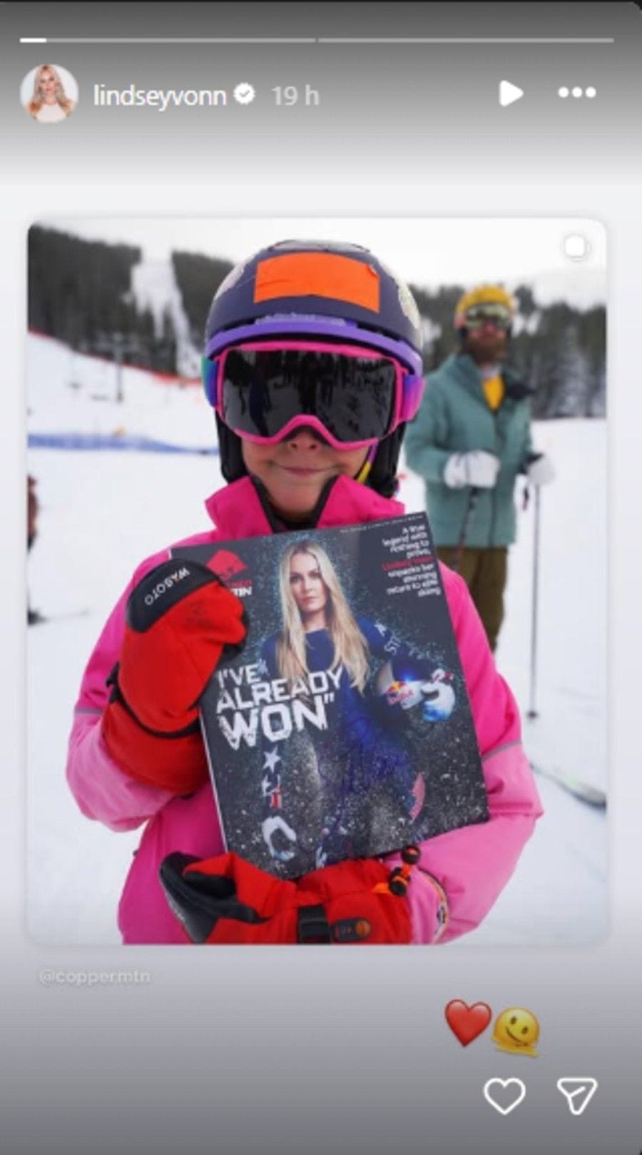 Screenshot of Vonn&#039;s Instagram story.