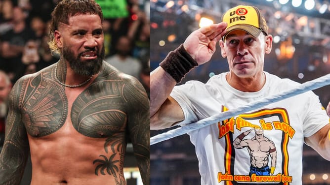 Watch: Jey Uso cuts "dopest" promo immediately after John Cena's retirement while being drunk at Saturday Night's Main Event