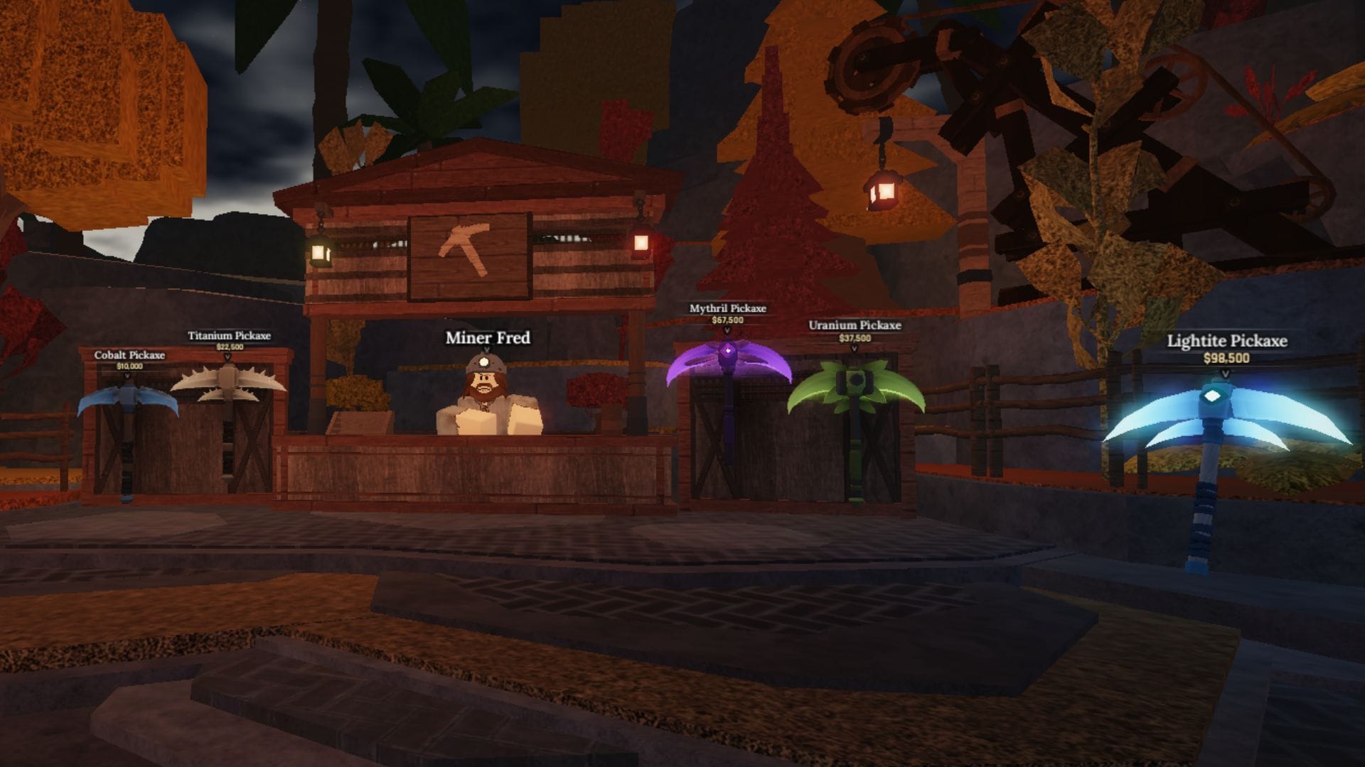 Kúpte si lepšie krompáče pred dokončením úlohy (obrázok cez Roblox)