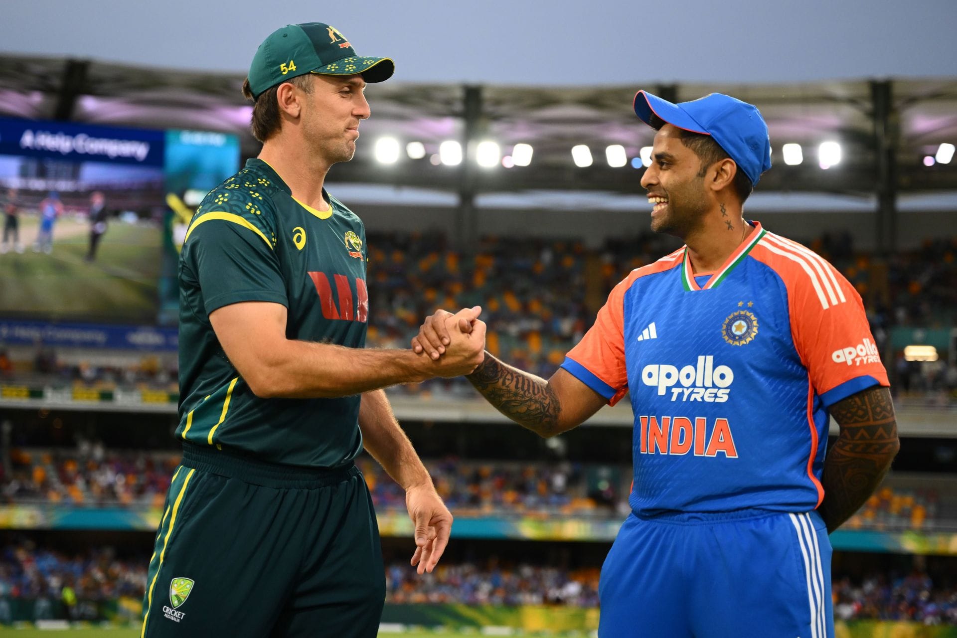 Suryakumar Yadav (right) was appointed India&#039;s T20I captain after the 2024 T20 World Cup. [P/C: Getty]
