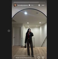 Amon-Ra St. Brown’s GF Brooklyn Adams drops leather-clad look in latest mirror selfie/@brooklynadams_