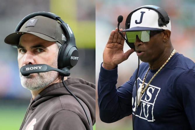 1 week after Deion Sanders reportedly "flat out" rejected Kevin Stefanski's dinner invitation, Coach Prime patches up with Browns HC