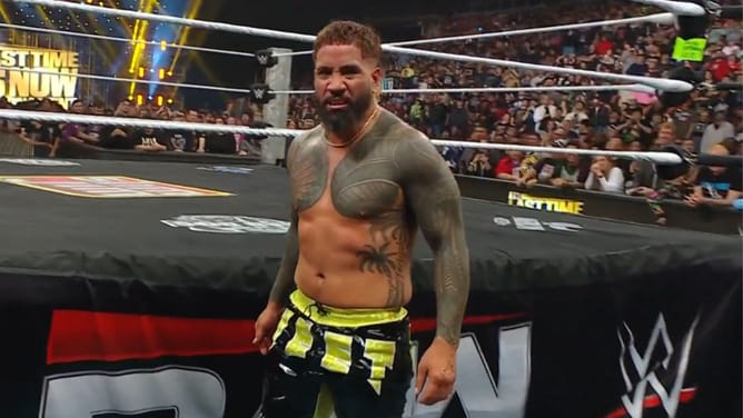 43-year-old WWE star advances to the finals of the Last Time Is Now tournament; pins Jey Uso in surprising fashion