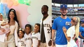 Paul Skenes' girlfriend Olivia Dunne reacts as Andrew McCutchen's pregnant wife Mariana turns heads at a Christmas party