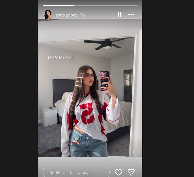 Drake London&rsquo;s GF Sofia Gabay rocks red specs for chic gameday look for Rams vs. Falcons MNF clash/@sofia.gabay