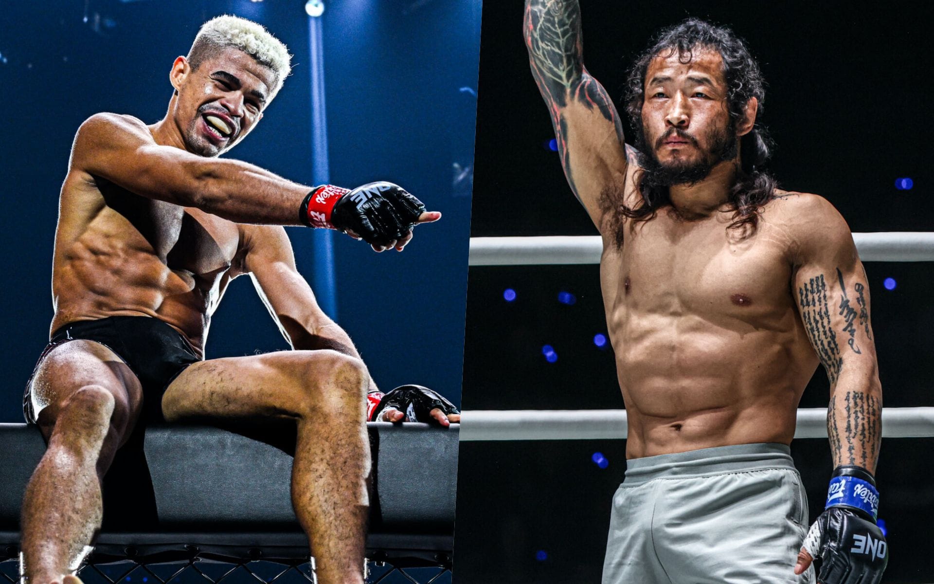 Fabricio Andrade (L) vs Enkh-Orgil Baatarkhuu (R) | Image by ONE Championship