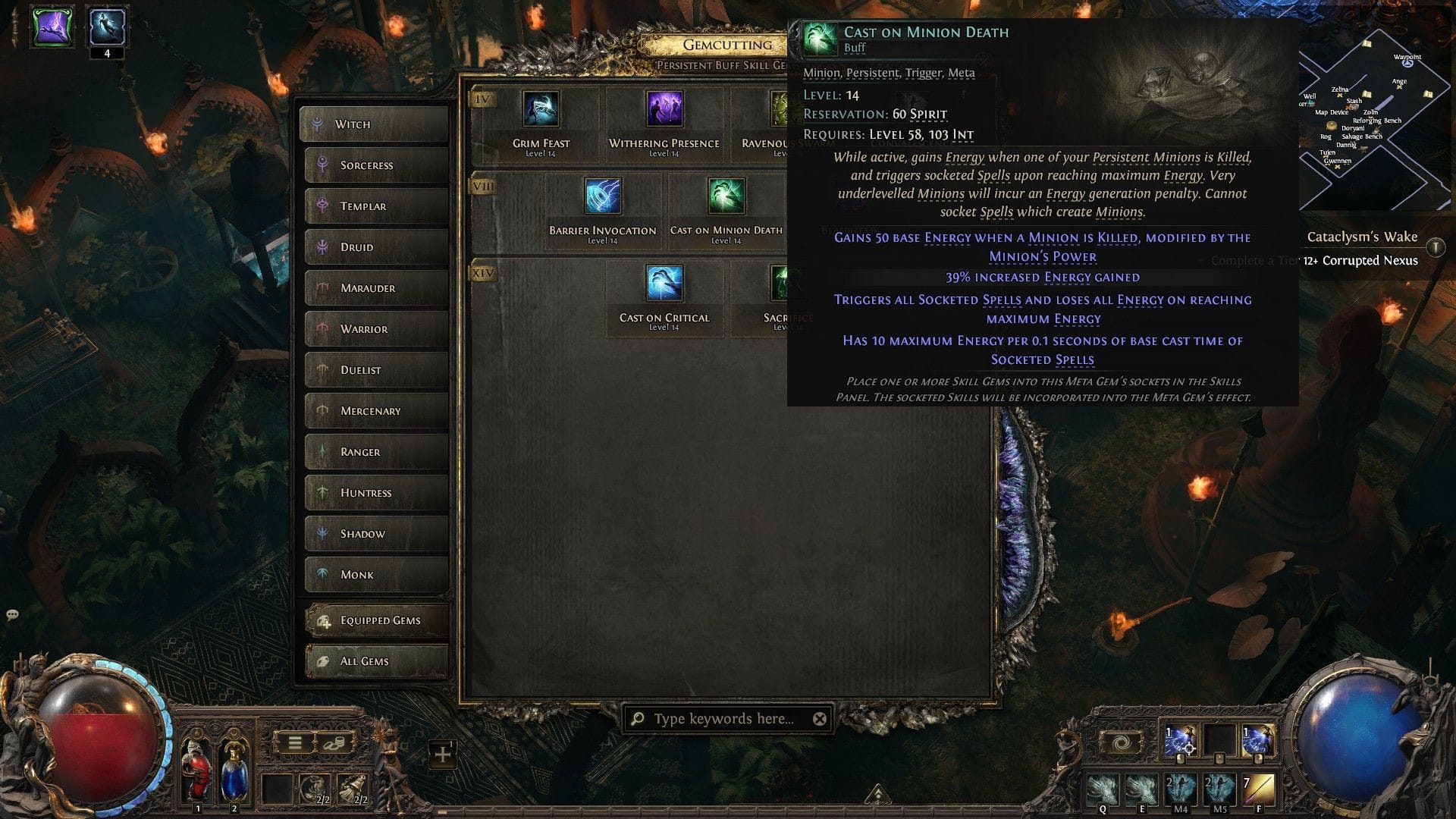 Lower Spirit cost will open up more build variety (Image via GGG)