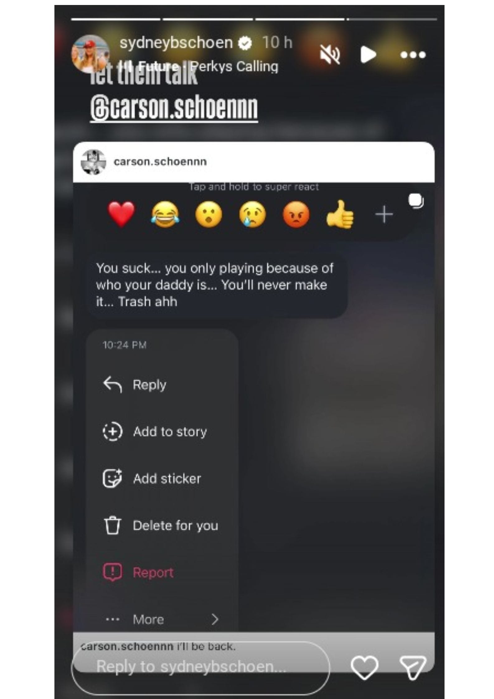 (Source: Via Instagram/ @carson.schoennn)