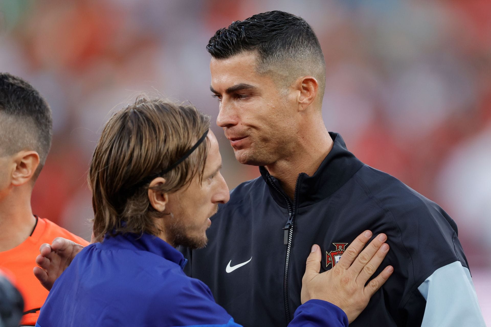 Cristiano Ronaldo (right) and Luka Modric