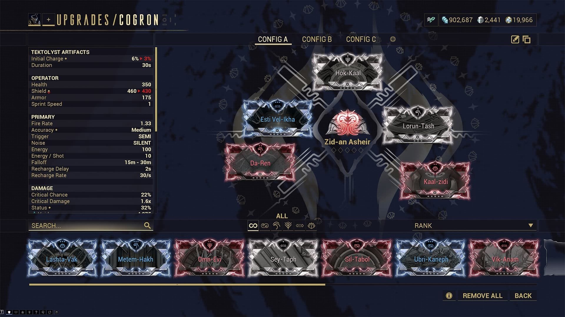 You will first need to purchase one of five artifacts (Image via Digtial Extremes)