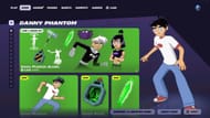 You can now purchase the Danny Phantom and Sam Manson skins in Fortnite (Image via Epic Games)