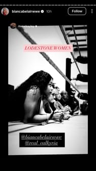 Bianca Belair IG Story (photo: Belair's Instagram)