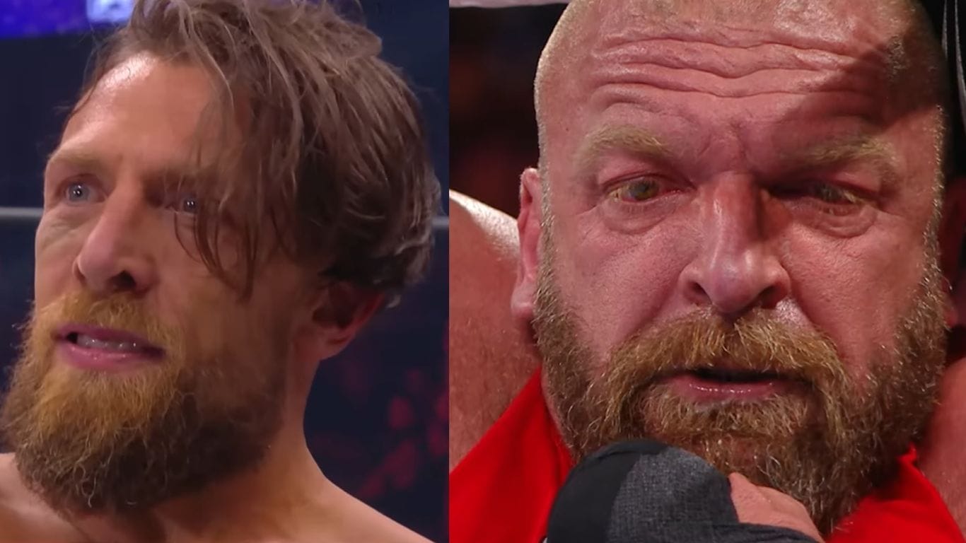 Bryan Danielson (left) and Triple H (right) [Images via  AEW and WWE