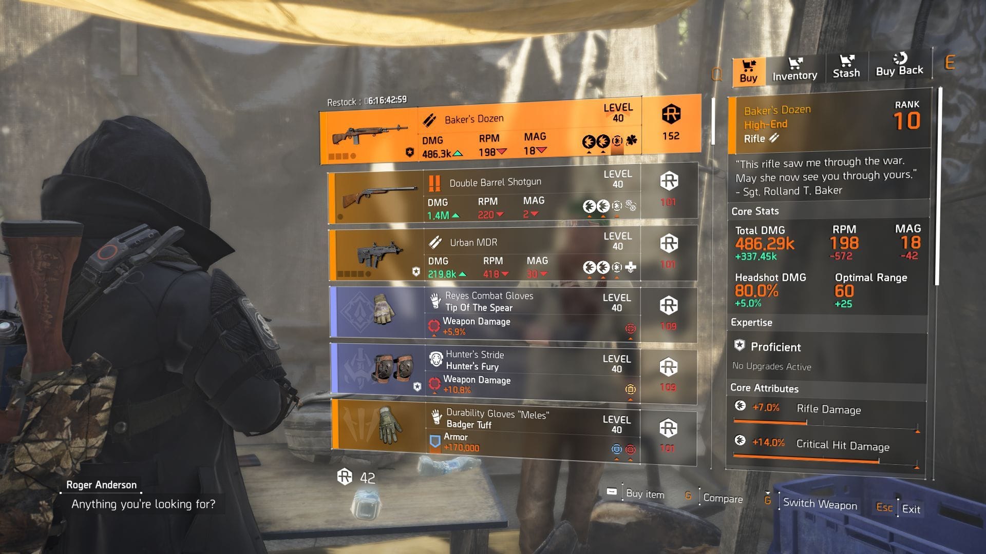 The Division 2 vendor at DZ West (Image via SK Gaming || Ubisoft)