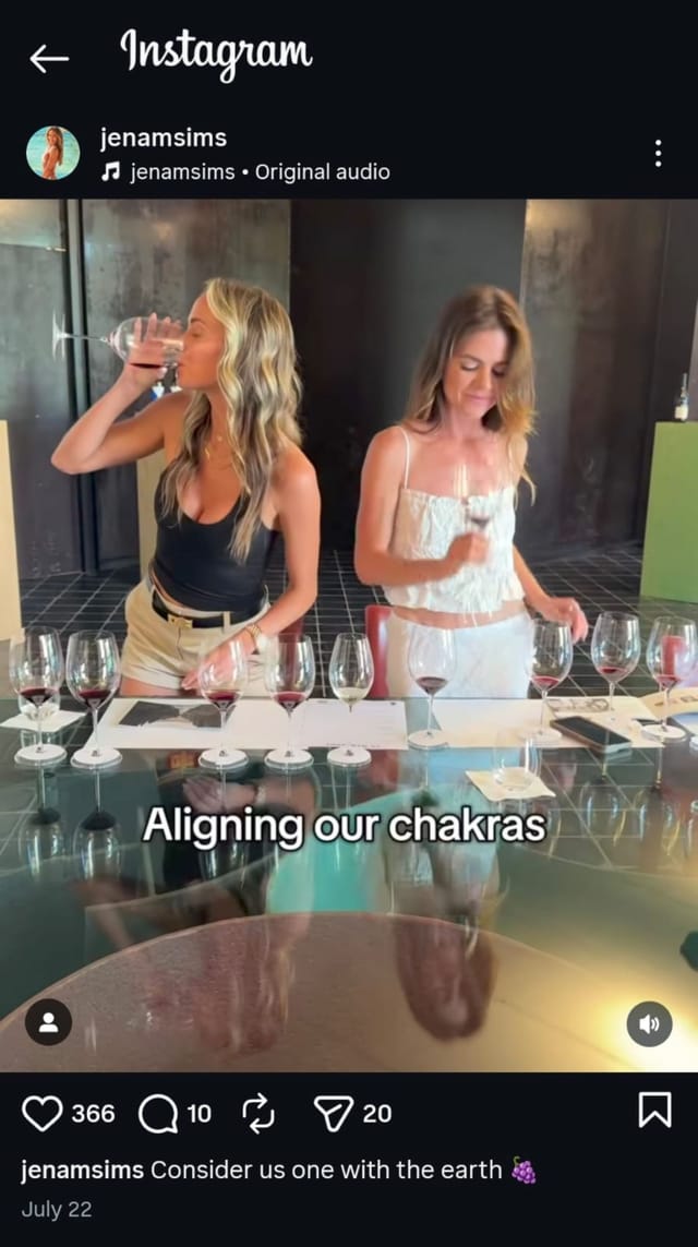 A still from Jena Sims' Instagram post (via @jenamsims)