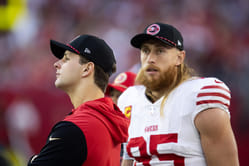 "God forbid a white boy has motion": George Kittle loses it on Brock Purdy hitting "Dougie" during 49ers vs. Browns