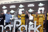 Christopher Bell (20) celebrates at the EchoPark Automotive Grand Prix at COTA. Source: Imagn
