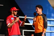 Lewis Hamilton with Lando Norris at the F1 Qatar GP - Source: Getty